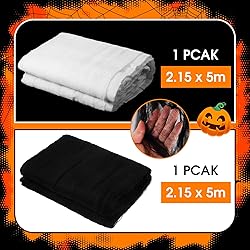 Boao Halloween Cheese cloth 85 x 197 Inch White and