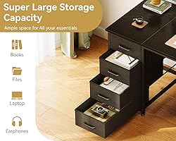 ODK 48 Inch Computer Desk with 8 Fabric