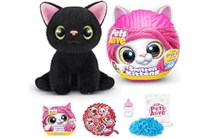 Pets Alive Smitten Kittens Surprise (Bombay Cat Lucky) by ZURU Nurture Play Soft Toy Unboxing Adopt Interactive 10 Sounds