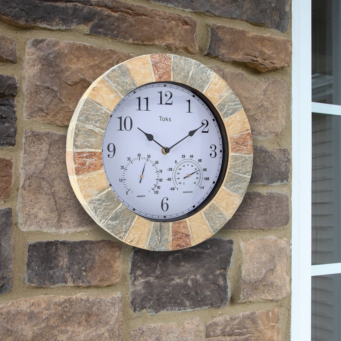 Lily's Home Hanging Wall Clock, Includes a Thermometer and Hygrometer