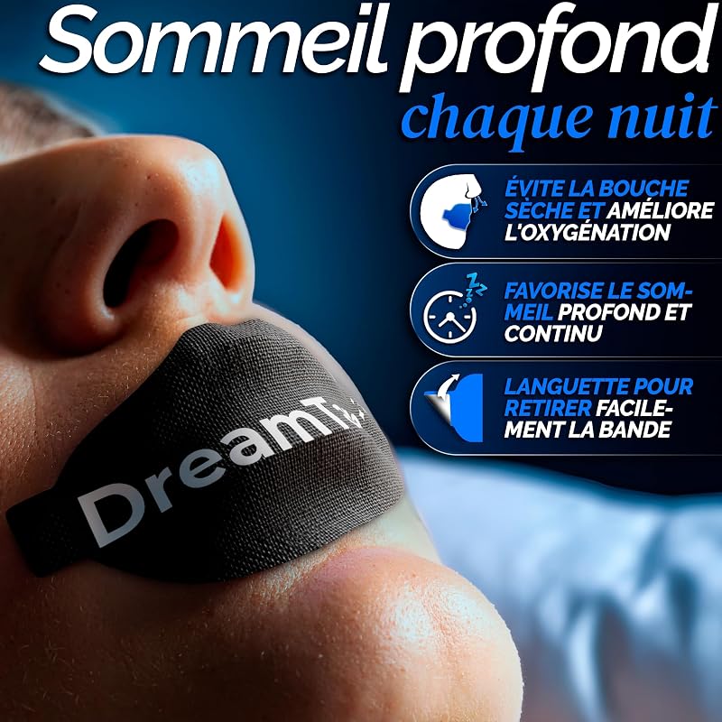 ® Mouth Tape 35pcs Premium – Bande buccale pour dormir – sparadrap bouche dormir, scotch bouche sommeil, mouth taping – maintient la bouche fermée, confort hypoallergénique sans résidu
