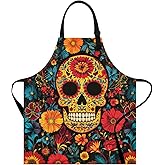 ANNA QUEEN Funny Apron for Women Men with Pockets, Adjustable Kitchen Chef Aprons for Cooking Baking Gardening Cute Apron