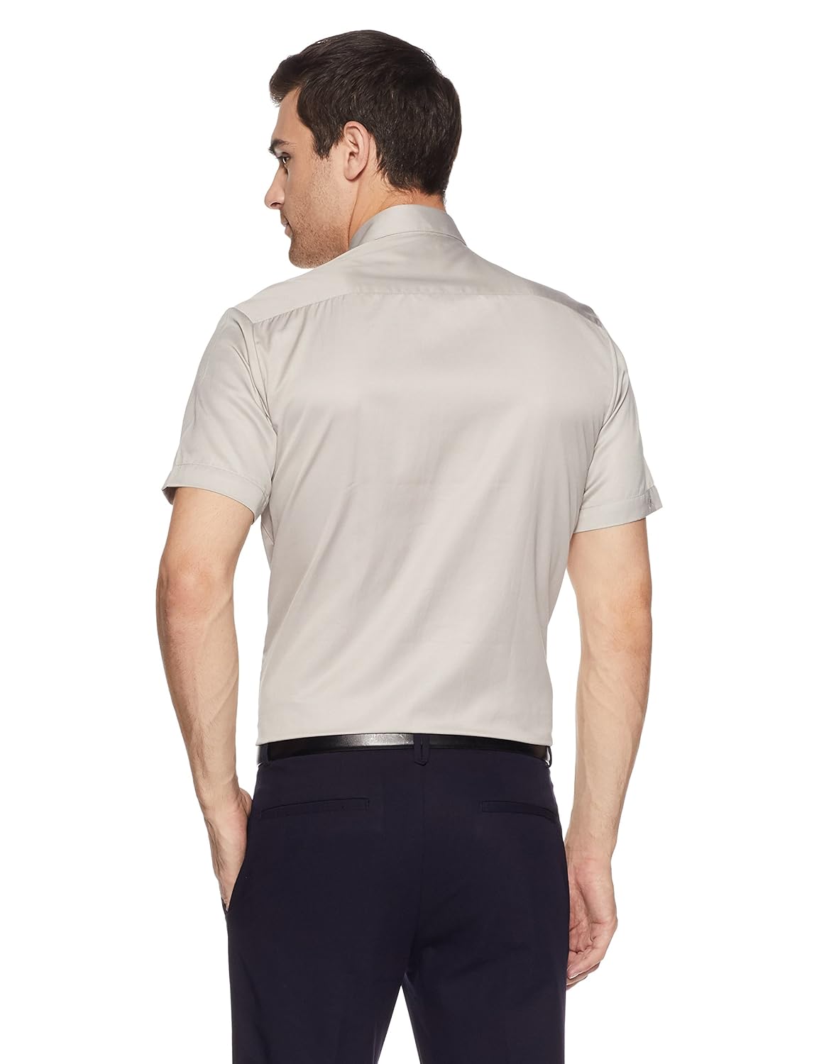 john miller men's solid slim fit synthetic dress shirt