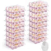LotFancy (12 Count x 40 Sets) Mini Cupcake Containers with 480 Liners, Clear Plastic Cupcake Boxes Holders, Dozen Disposable Cupcake Carriers with Detachable Lid