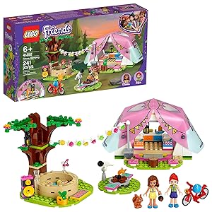 LEGO Friends Nature Glamping 41392 Building Kit; Includes Friends Mia, a Mini-Doll Tent and a Toy Bicycle, New 2020 (241 Pieces)