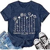 LBP Christian T-Shirts for Women Faith-Based Tee Top Fruit of The Spirit Shirt