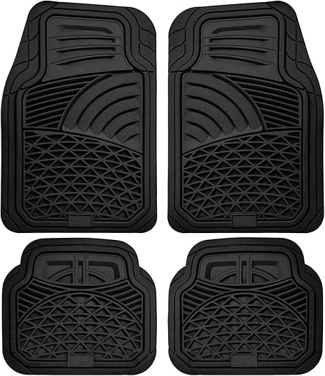 Amazon Oxgord Tactical 全天候型ゴム製フロアマット 防水プロテクター こぼれ 犬 ペット 車 Suv ミニバン トラック用 4点 ブラック フロアマット 車 バイク