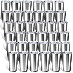 Sieral 36 Packs Stainless Steel Tumbler Bulk with