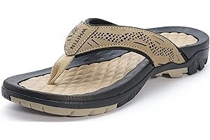 WHITIN Men's Flip Flops | Outdoor Thong Sandals | Arch Support | Slip Resistant