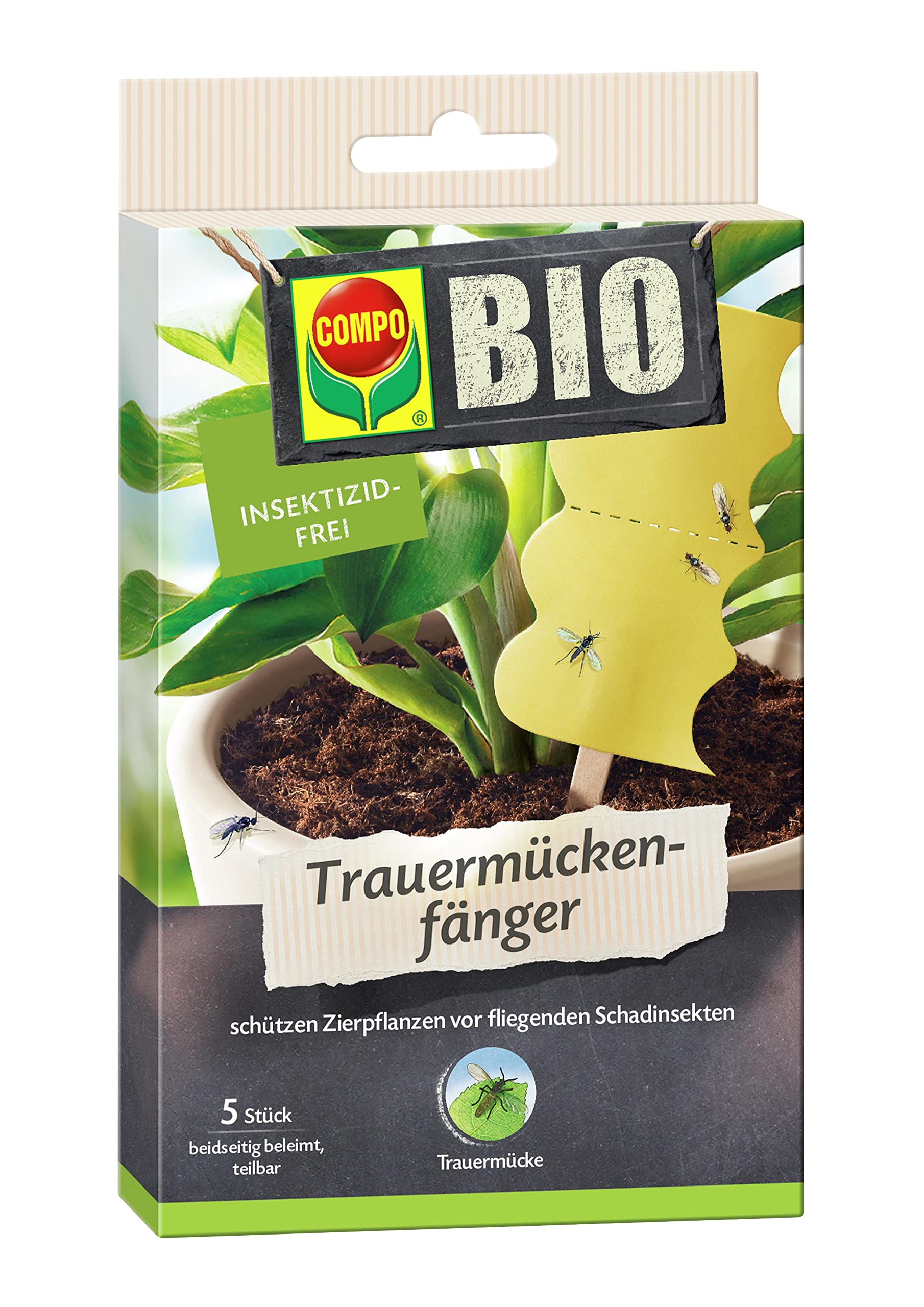 COMPO Organic Fungus Gnats Catcher 24 x 5 Pieces