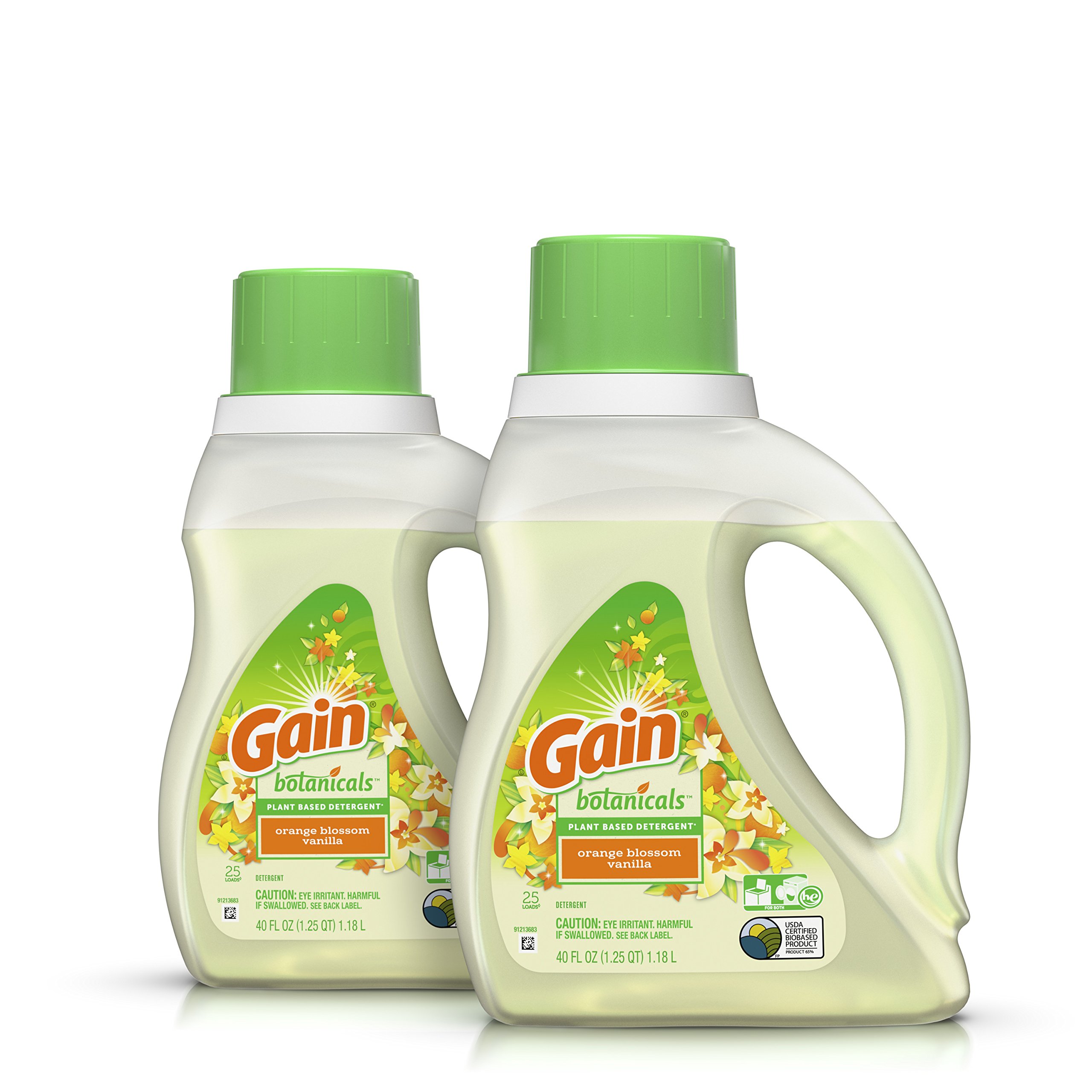 2 Pk. Gain Botanicals Plant Based Detergent, White Tea and