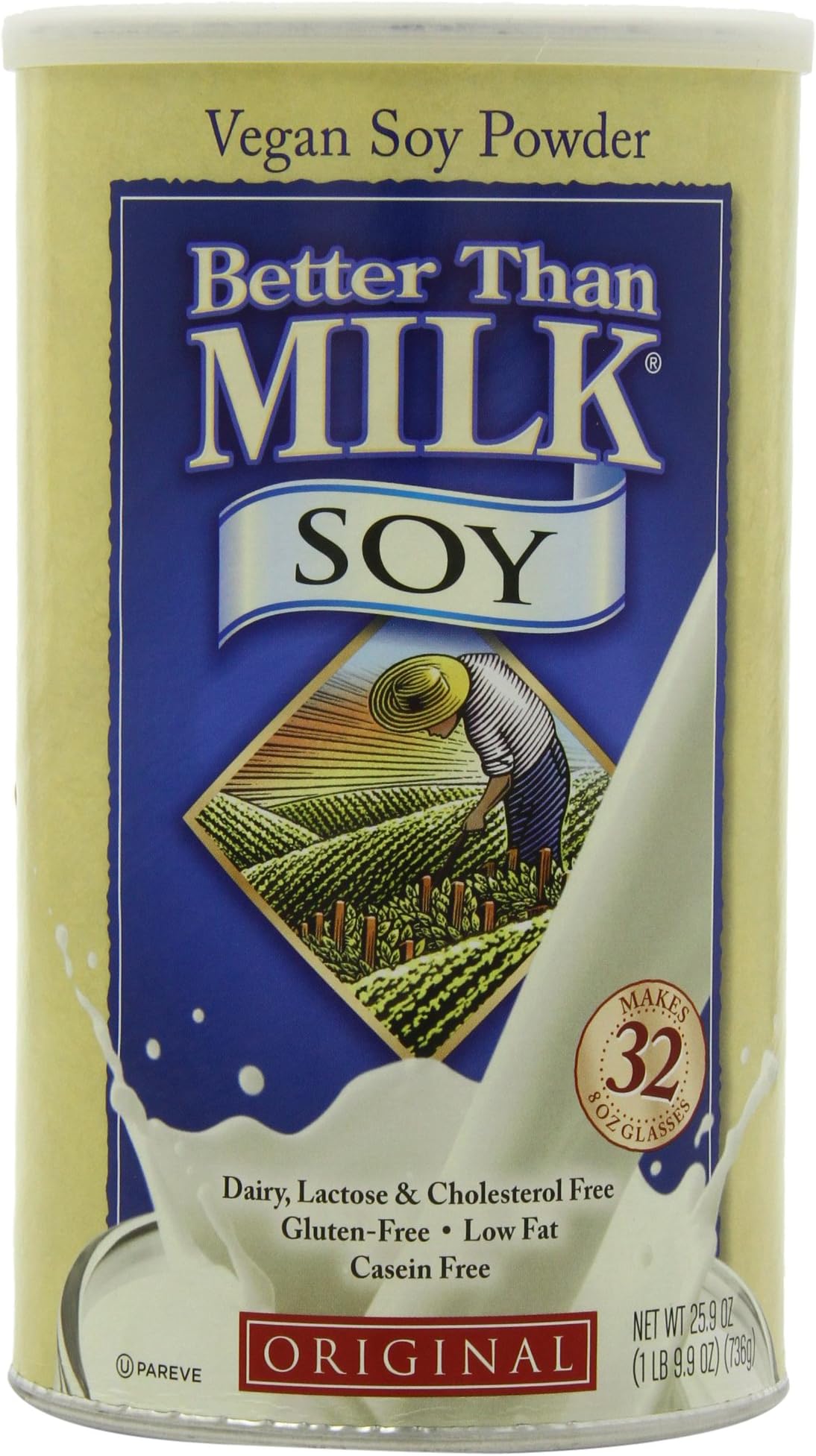 Better Than Milk Vegan Soy Powder, 25.9-Ounce Canisters (Pack of 2)