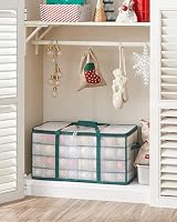 SONGMICS Christmas Ornament Storage Box 128 Slots Forest Green RFB029C01 view 8