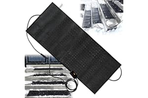 ANQAROS Snow Melting Mats for Stairs, Heated Outdoor Mats, Electric Snow Melting Mats for Winter Snow Removal, Snow and Ice Melting Mats, No-Slip Stair Heating Mats with Power Cord and Timing (30" x 60")