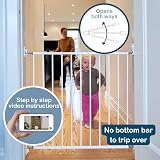 BabyDan No Trip Metal Stair Gate 72-78.5 cm White Danish Made view 5