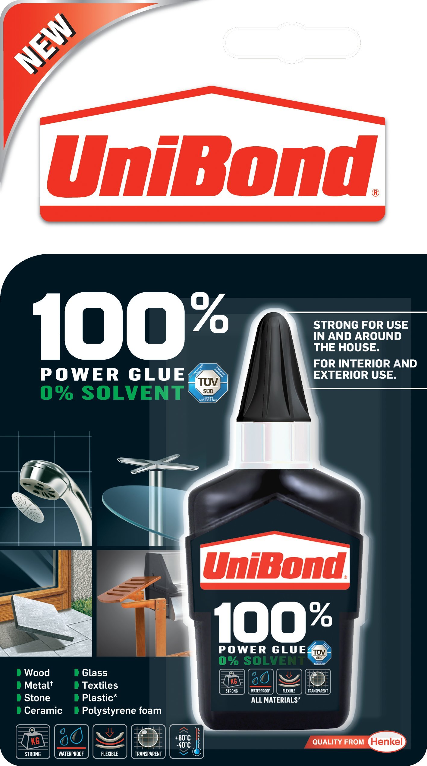 UniBond 100 Percent Power Glue Bottle - 50 g