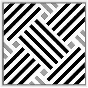 SIGNWIN Framed Canvas Wall Art Optical Illusion Line...