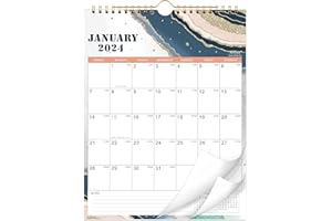ARTFAN 2024 Calendar - 2024 Wall Calendar, Jan. 2024 - Dec. 2024, 8.5" x 11", 12 Monthly Wall Calendar 2024, Twin-Wire Binding + Hanging Hook + Thick Paper + Julian Dates - Sand