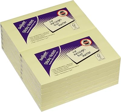 Snopake Sticky Notes 127 x 76 mm Yellow Pack of 12 100 Sheets