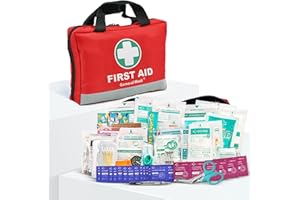 General Medi First Aid Kit -309 Pieces- Reflective Bag Design - Including Bandages, Moleskin Pad and Emergency Blanket for Travel, Home, Office, Car, Camping, Workplace