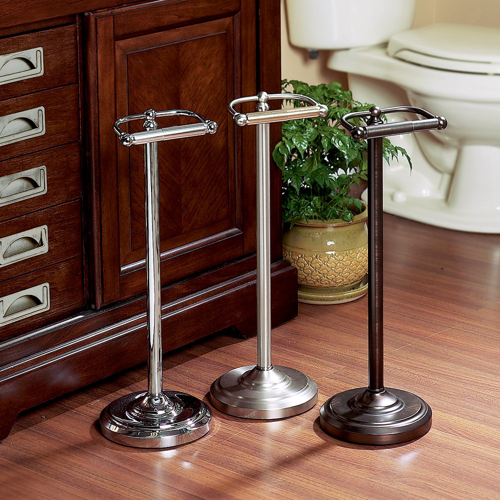 Gatco 1436SN Pedestal Toilet Paper Holder, Satin Nickel 11296262096 eBay