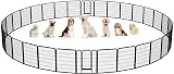 Yaheetech 32 Panel Dog Playpen 100 cm High Heavy Duty Pet Fence Garden