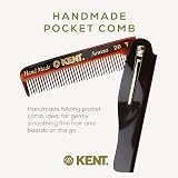 Kent Handmade 85mm Fine Toothed Folding Pocket Hair Comb Cellulose Acetate view 5