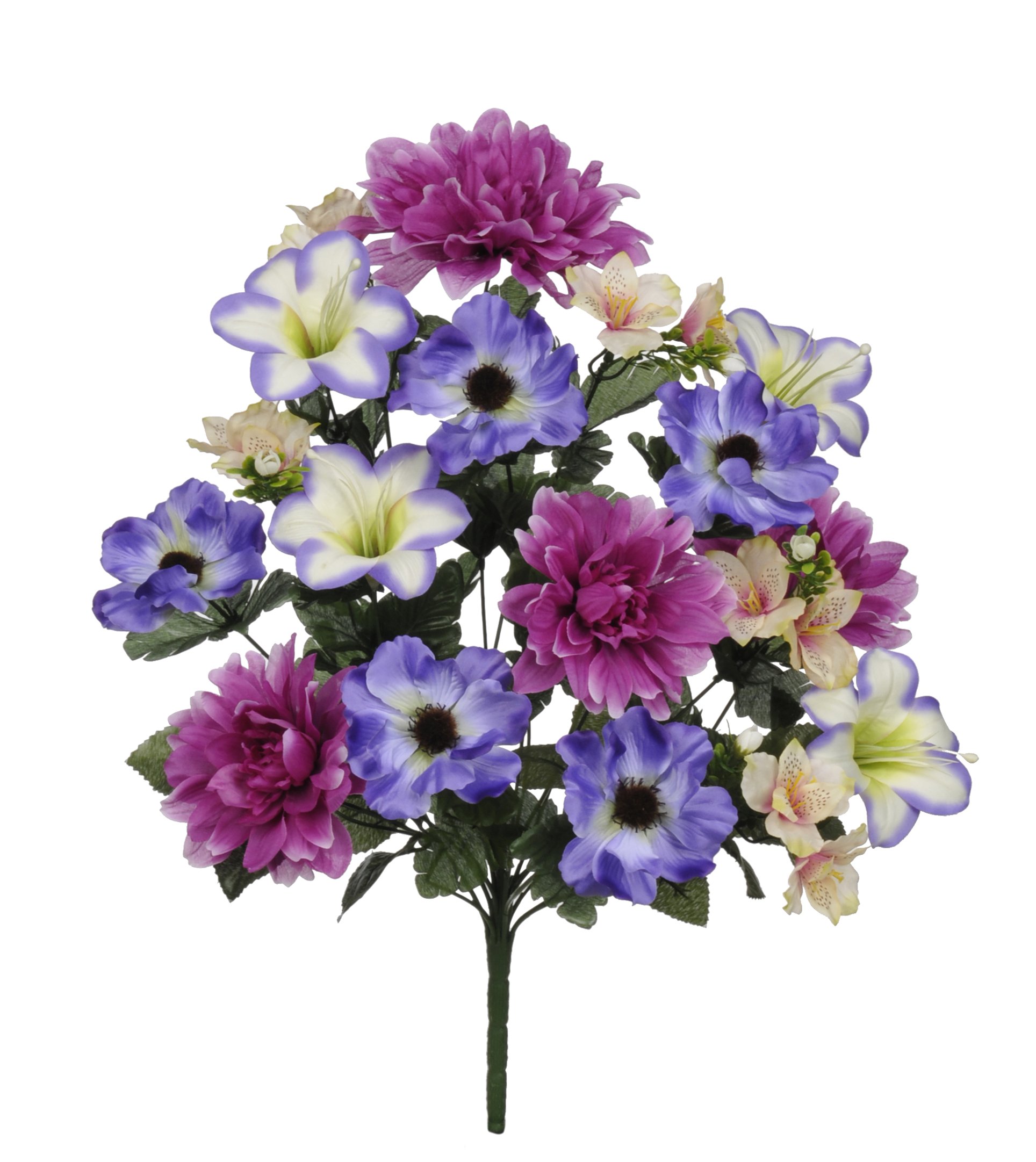 House Of Silk Flowers Artificial 22inch Violet/Purple Dahlia/Lily