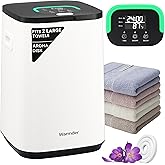 Warmder Upgraded Towel Warmers for Bathroom, Towel Warmer Bucket with Timer 20/40/60Min, LED Display, Delay Timer Up to 24Hours, Auto Shut Off, Child Lock, Fits Two 40x70 Towels Blankets PJ's - Black