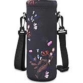 AUPET Water Bottle Bag Carrier,24oz/32oz Insulated Neoprene bottle Sling Holder Case Pouch Cover for 1000ML/750ML Bottles with Shoulder Strap for walking