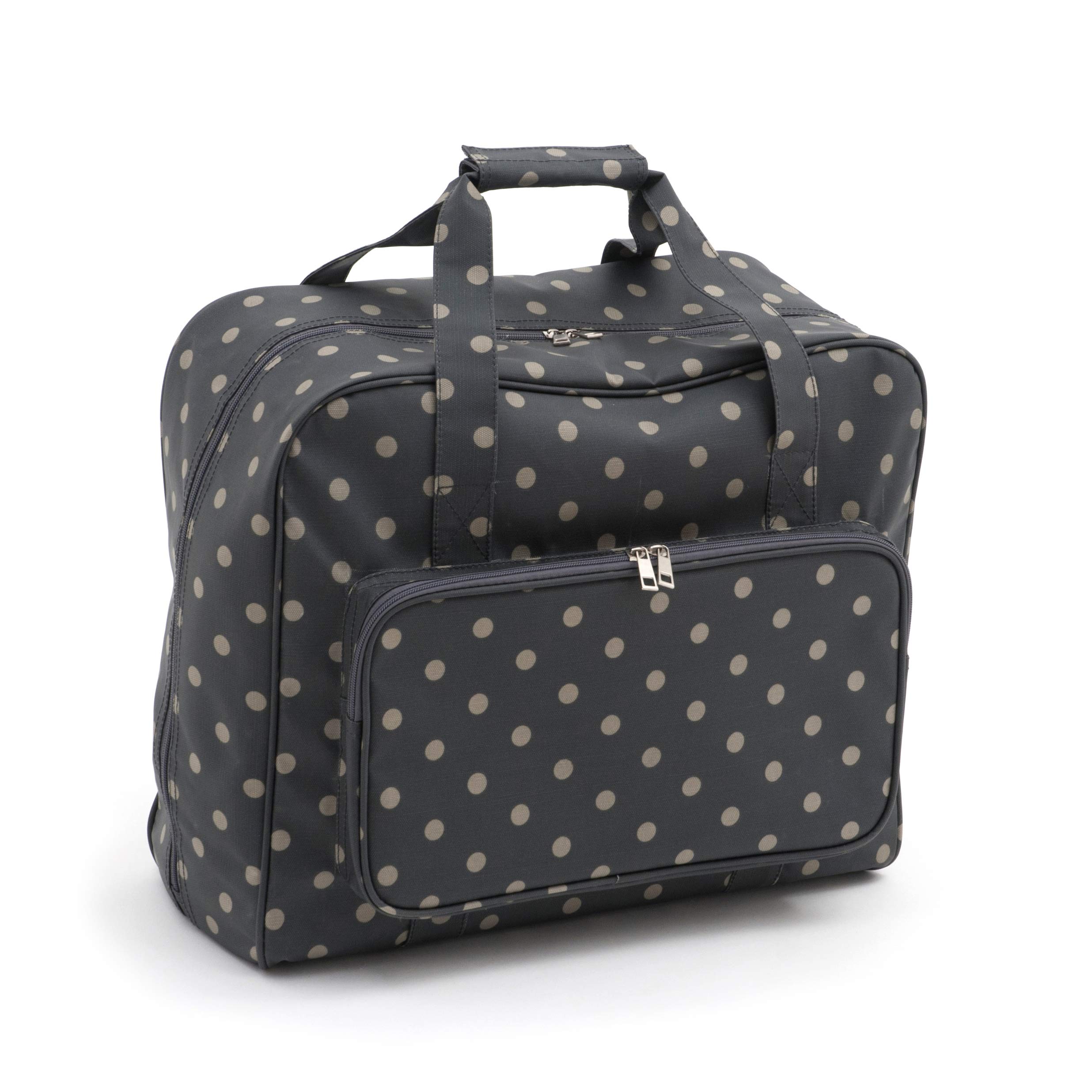 Hobbygift MR4660ยณ Value Collection: Sewing Machine Bag: Matt PVC: Charcoal Polka Dot, Cotton, Assorted, 20 x 43 x 37 cm โ image 1
