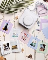 INSTAX Mini 12 Accessory Kit Camera Case Photo Album Cards Pegs Clay White view 7