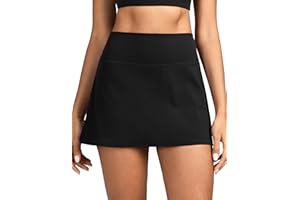 Colorfulkoala Dreamlux Skirts for Women High Rise Athletic Golf Tennis Skorts Built-in Shorts with Pockets