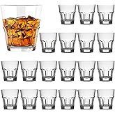 QAPPDA 5 oz Old Fashioned Cocktail Glasses, 20 Pack, Clear, Heavy Base, Dishwasher Safe