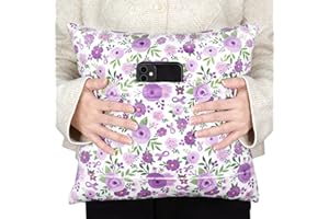 Oplnysw Hysterectomy Pillow, c Section Pillow Abdominal Pillow Post Surgery Recovery Gifts for Women with Pocket for Ice/Hot Packs After Hysterectomy c-Section Abdominal Surgery-Purple Flower