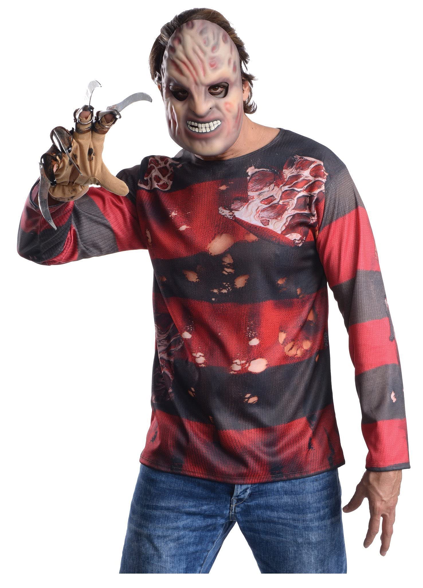 Rubie's 36566 Official Freddy Krueger Nightmare on Elm Street Adult Costume Kit (One Size)