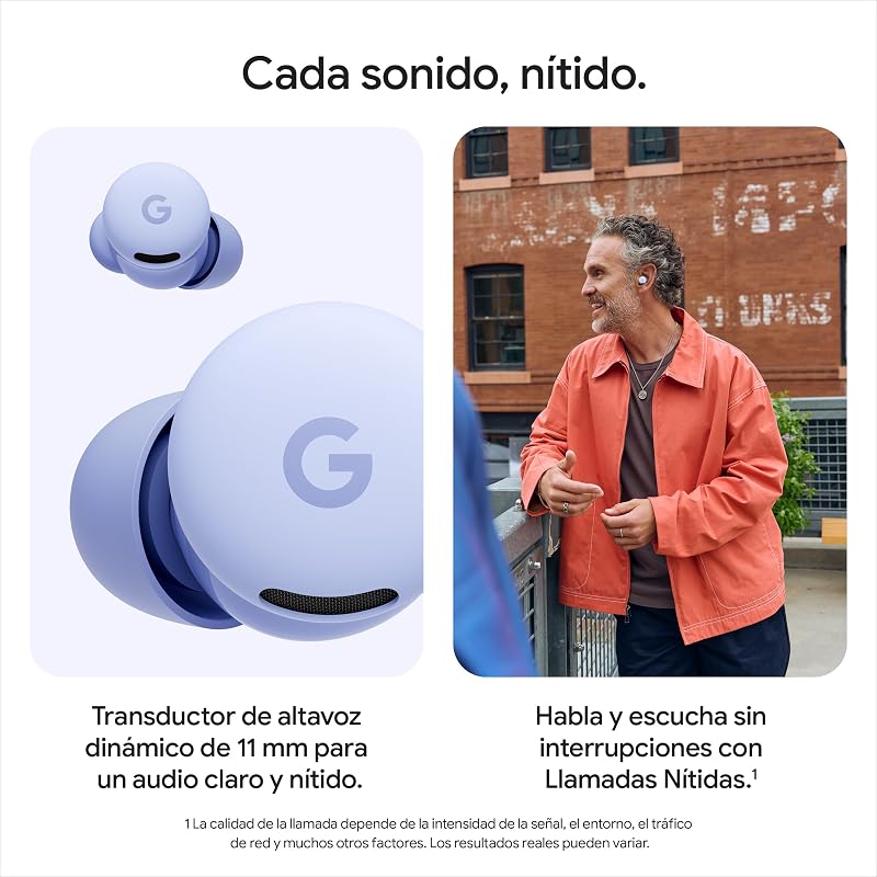 Pixel Buds 2a - Auriculares de botón inalámbricos con Cancelación de Ruido Activa - Ligeros y cómodos - Resistentes al Agua - Compatibles con Bluetooth - Verde Musgo