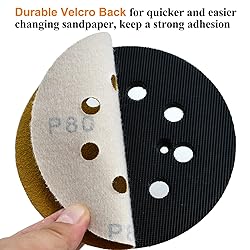 Aiyard 5-Inch 8-Hole Hook and Loop Sanding Discs