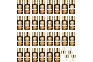 BISIRBAT 30 Pack Essential Oil for diffusers - Fragrance Oil Set - Aromatherapy, Humidifiers, Soap Making, Laundry (30 x 5ml)