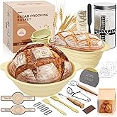30 Pcs Sourdough Starter Kit,MQFORU Sourdough Bread Baking Supplies with 10" Round & 10" Oval baskets,Silicone Sourdough Bread Kit,Sour Dough Starter Kits for Bakers Wife Mom Women