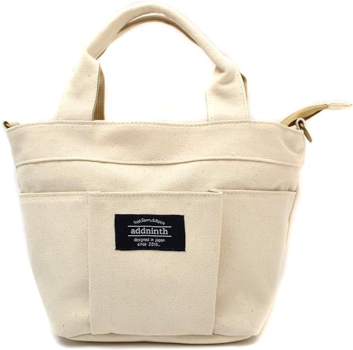 品 レディース ミニトートバッグ キャンバス ショルダー ベジバッグ 2way ワンサイズ アイボリー ノーブランド品 ショルダーバッグ Amazon