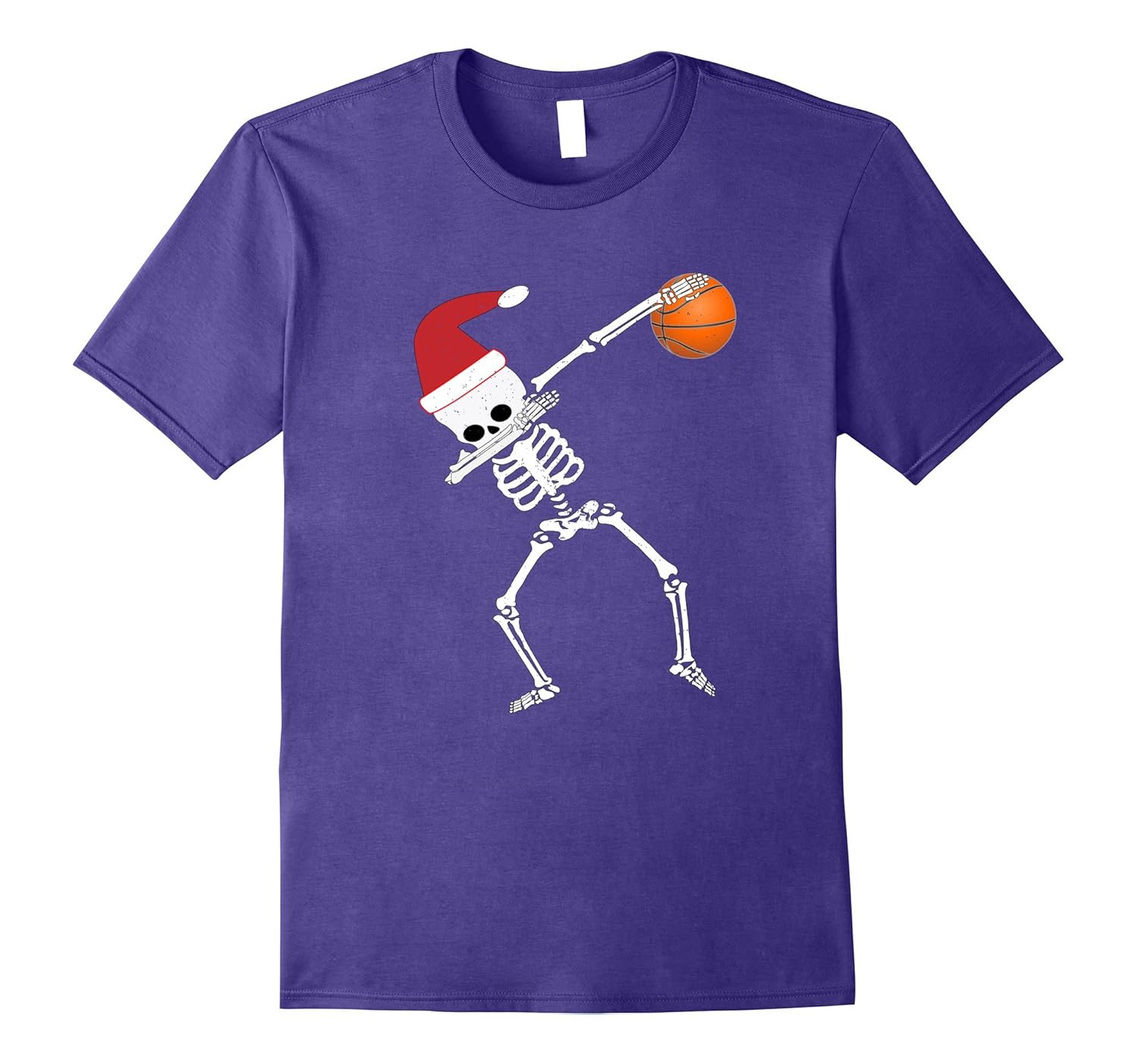 Dabbing Skeleton Basketball T Shirt Funny Dab Dance Tee-Rose