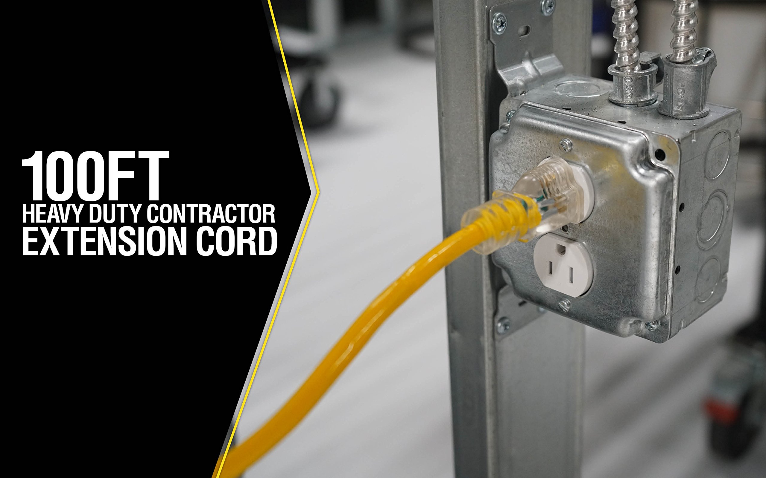 Yellow Jacket 2888 14/3 HeavyDuty 13Amp SJTW Contractor Extension