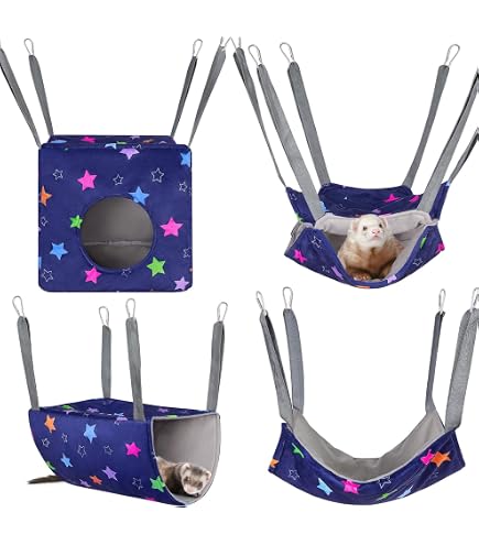 Hamaca Para Mascotas Pequeñas, Hamaca, Cama Triple, Hamaca Para Ratas, Conejillo De Indias Huron Tunel Animales Pequenos Accesorios De Ropa De Cama Comodos Active Biensenido A Active