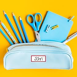 Avery No-Iron Fabric Name Labels, Rainbow Borders