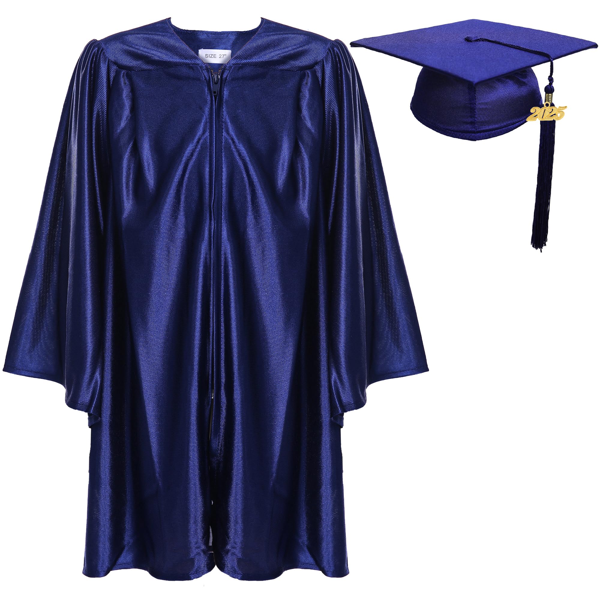Newrara Unisex Shiny Kindergarten Graduation Gown Cap with Tassel (24 ...