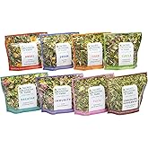 Sacred Blossom Farm Herbal Tea | 8 Tea Set | Farm Direct | Loose Leaf | All Natural & Sustainably Grown in USA | Non-GMO | Caffeine Free | Over 200 servings