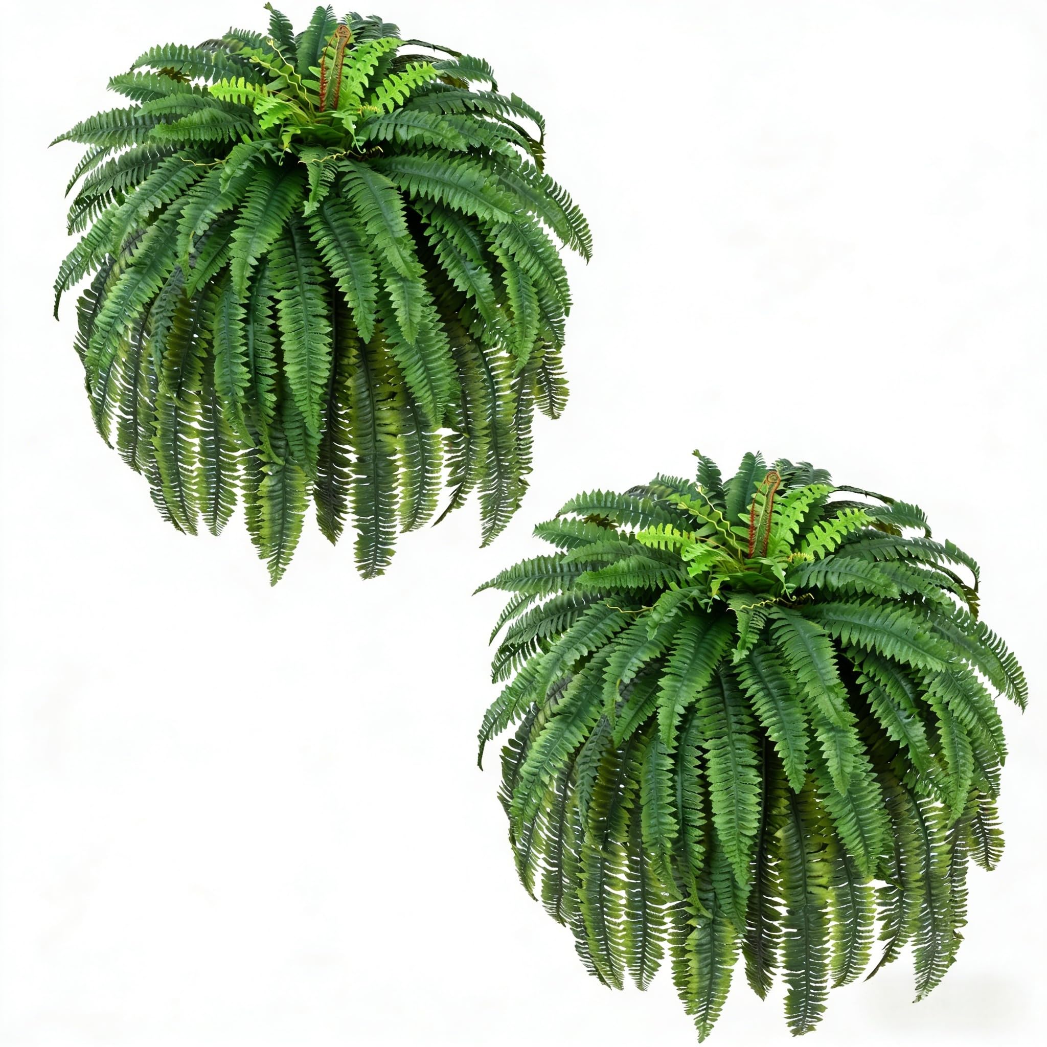 Photo 1 of Waipfaru 60'' Large Fake Ferns, UV Resistant Artificial Outdoor Plants, Faux Greenery Plants, Realistic Boston Ferns with 96 Fronds for Front Porch Home Garden Forest Patio Decor