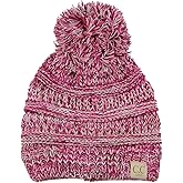 C.C Kids' Cute Warm and Comfy Pom Pom Children's Knit Ski Beanie Hat