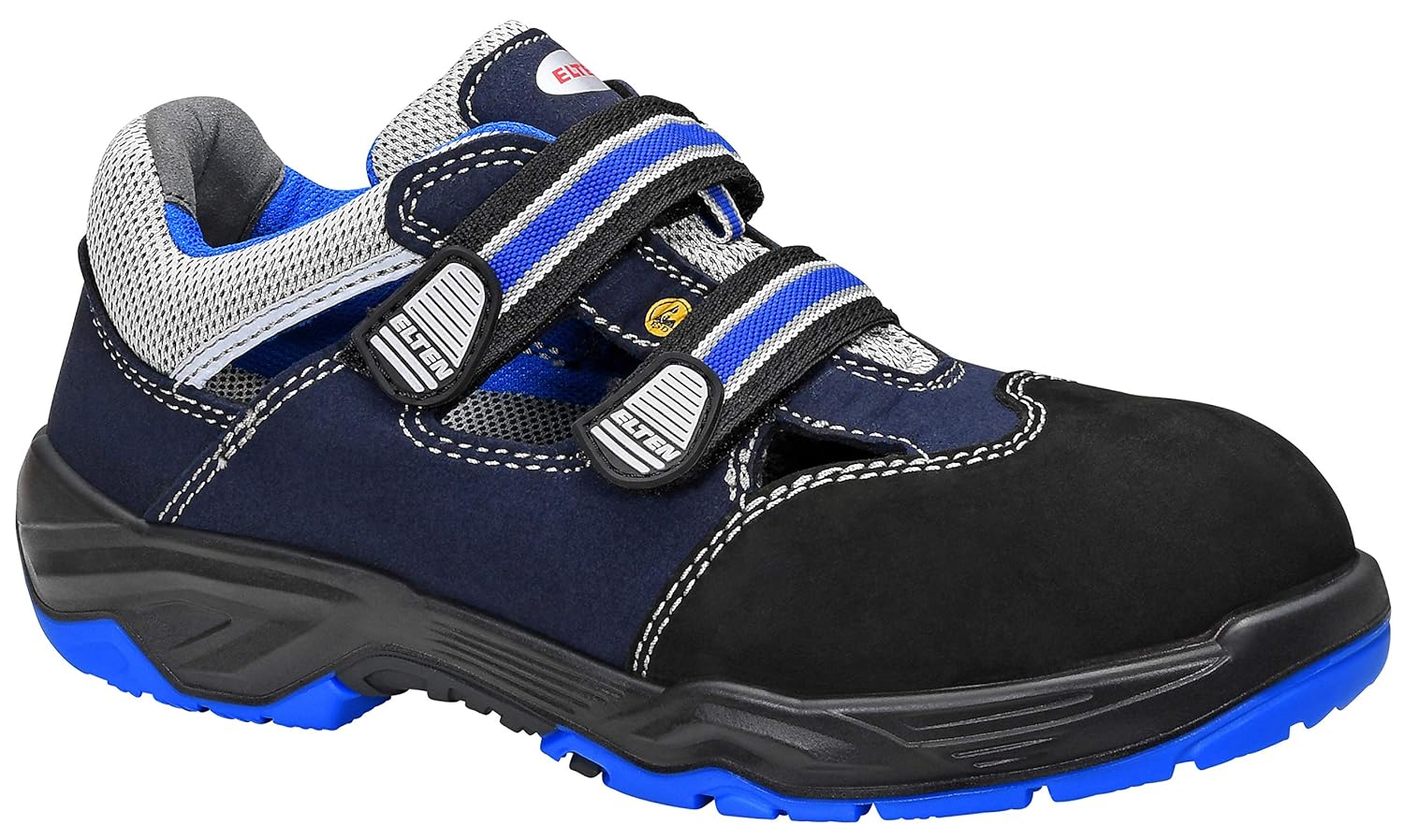 Elten 7294441 Safety Sandals"Runabout Easy" ESD S1, Size 7.5, Black